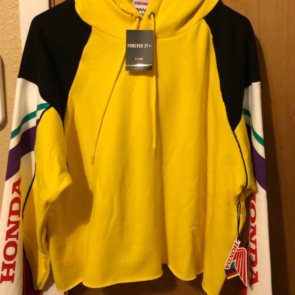 Plus size Honda crop top hoodie